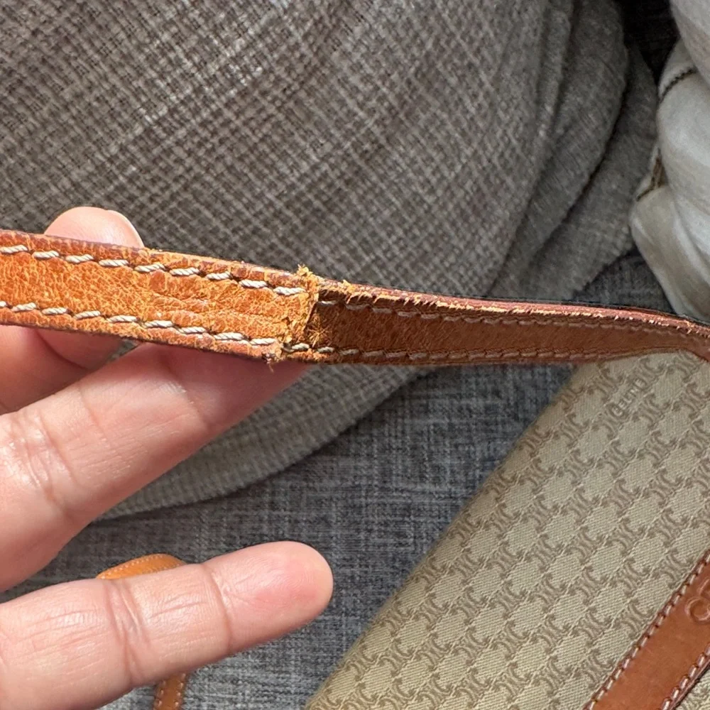 Celine Tan and Brown Patterned Crossbody Bag - Picture 16 of 16